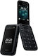 2660 Flip Dual SIM (48/128MB) Мобилен телефон с бутони (гръцко меню) Черен