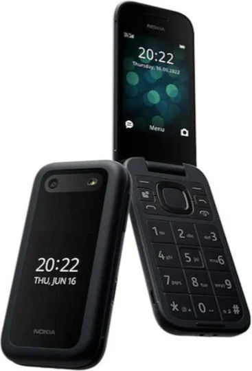 2660 Flip Dual SIM (48/128MB) Мобилен телефон с бутони (гръцко меню) Черен