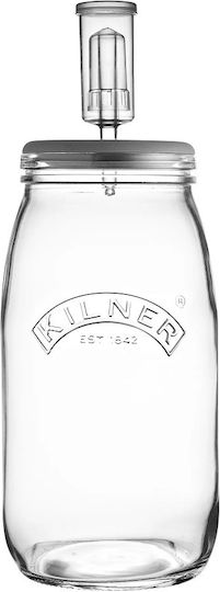 KIlner Σετ 5τμχ Βάζα Γενικής Χρήσης με Καπάκι Γυάλινο Διάφανο 3000ml