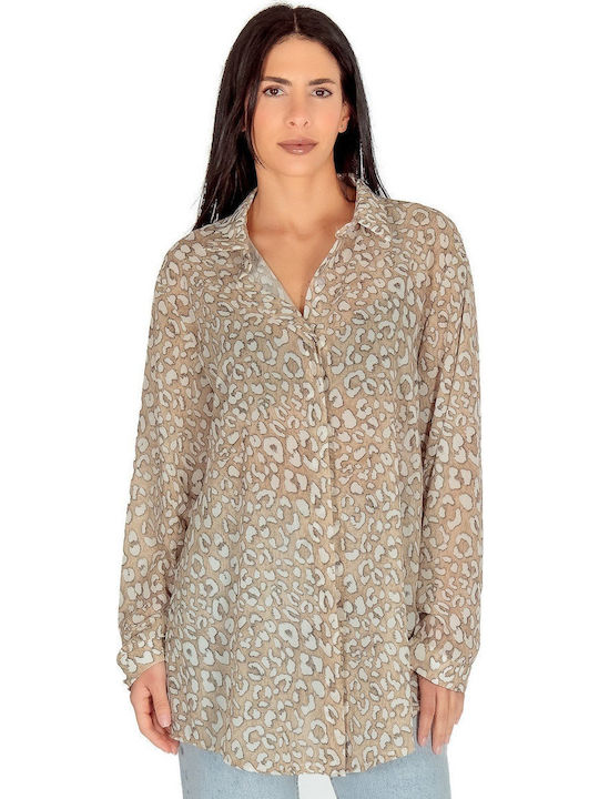 Silia D Women's Long Sleeve Shirt Beige