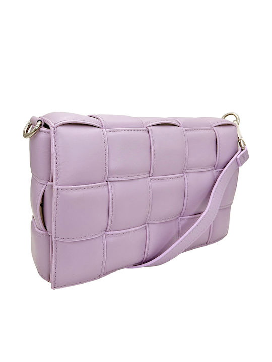 Set Leather Women's Bag Handbag Lilac