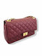Leather Women's Bag Shoulder Burgundy