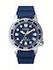 Citizen Γυναικείο Ρολόι 38mm Μπαταρίας με Μπλε Καουτσούκ Λουράκι