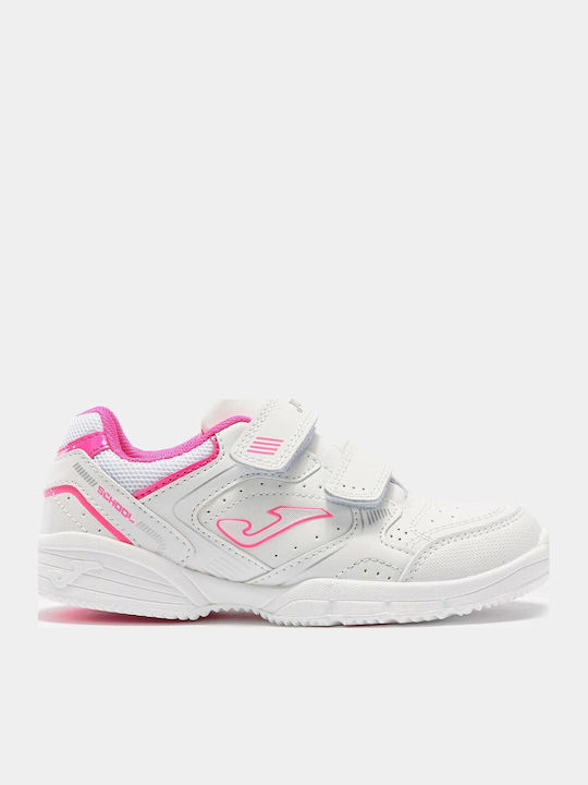 School Παιδικά Sneakers με Σκρατς Λευκά