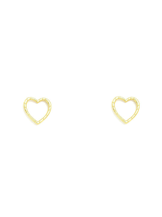 Silver plated gold plated earrings hearts 925