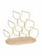 Tabletop Suport pentru Sticle Metal pentru 6 Sticle Auriu 29x19.5x28.5εκ.