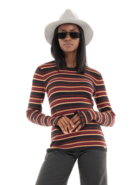 Scotch & Soda Women's Blouse Long Sleeve Striped Black