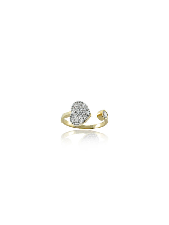 Herzring in 14K Gelbgold