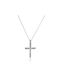 Cross necklace in White Gold K14