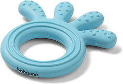 Babyono Octopus Beißring für Zahnen aus Silikon für 0 m+ Blau 1Stück