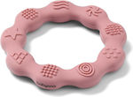 Babyono Teething Ring made of Silicone for 0 m+ Pink 1pcs