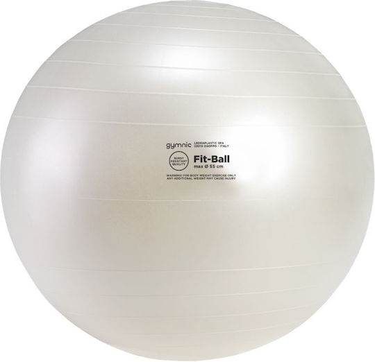 Gymnic Μπάλα Pilates 55cm σε Λευκό Χρώμα
