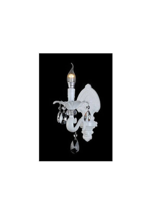Universo Illuminazione Vintage Lamp Wall with Socket E14 White 14cm