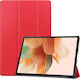 Techsuit FoldPro Flip Cover Synthetic Leather Red (Galaxy Tab S7 FE) KF236441