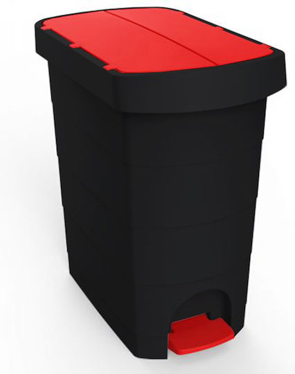 Plastic Waste Bin 60lt with Pedal Black