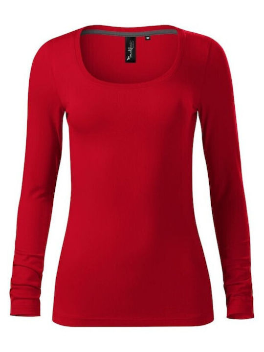 Malfini Brave Women's Athletic Blouse Long Sleeve Red