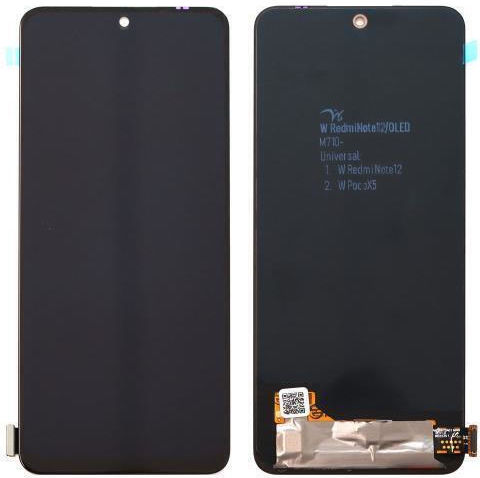 O ecran cu Mecanism Tactil pentru Xiaomi Poco X5 5G, Redmi Note 12 5G, Redmi Note 12 China (Negru)
