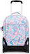 Kipling Sari School Bag Trolley Elementary, Elementary Aqua Flowers