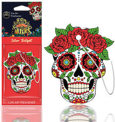 Aroma Car Cartelă Aromatică Agățătoare Mașină Muertos Silver Tattoo 1buc