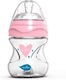 Nuvita Glas Babyflasche 6013 Gegen Koliken mit Silikon Sauger für 0+ Monate Rosa Rosa 140ml