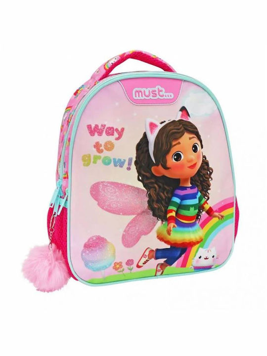 Must Dollhouse Way Grow Schulranzen Rucksack Kindergarten in Rosa Farbe