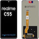 Οθόνη με Μηχανισμό Αφής για Realme C55 (Μαύρο)