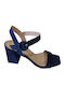 Suede Sandals Navy Blue