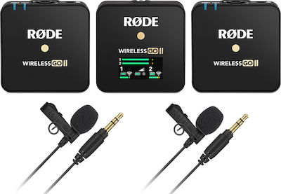 Rode Kabelloses Kondensator (Kleinmembran) Mikrofon Wireless GO II & 2x Lavalier GO Revers Journalistisch