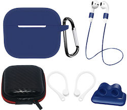 Hurtel Silicone Case Set Halterung mit Haken in Blau Farbe für Apple AirPods 3