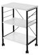 Iliadis Wooden Kitchen Trolley 3 Tiers White 60x40x75cm