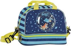 Graffiti Bluey Schulter-Lunch-Tasche Blau Blau L20 x B16 x H22cm