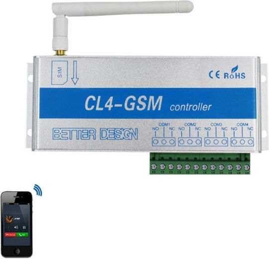 Gate Opener CL4 Alarm Remote Control Receiver GSM +Power supply 4 O/P