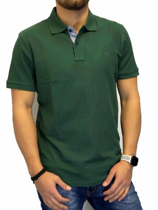 Frank Tailor Men's Short Sleeve Blouse Polo Green