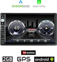 Kirosiwa Ηχοσύστημα Αυτοκινήτου Universal 2DIN (Bluetooth/USB/WiFi/GPS/Apple-Carplay/Android-Auto) με Οθόνη Αφής 7"