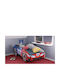 Racing Car Prime Pat pentru Copii Masina Single cu Saltea Multicolor 80x160cm