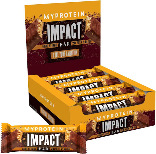Myprotein Impact Μπάρες με 20gr Πρωτεΐνης & Γεύση Caramel Nut 12x64gr