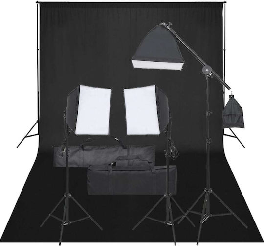 vidaXL Studio Photography Kit Set Lights & Background Lighting Kit for Studio