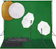 vidaXL Kit Fotografic Studio Set Lumini Fundal & Reflector Kit de iluminat pentru Studio