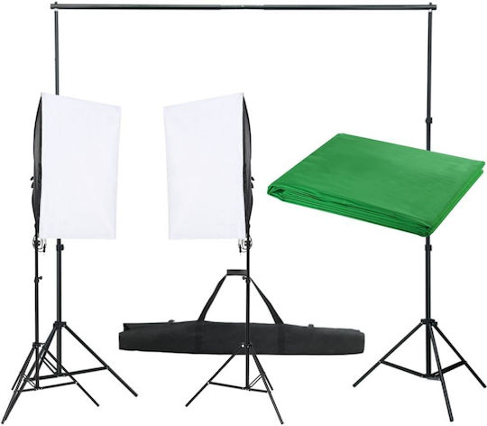 vidaXL Foto- und Videobeleuchtungsset mit 2 Leuchten mit Softbox und Stativ