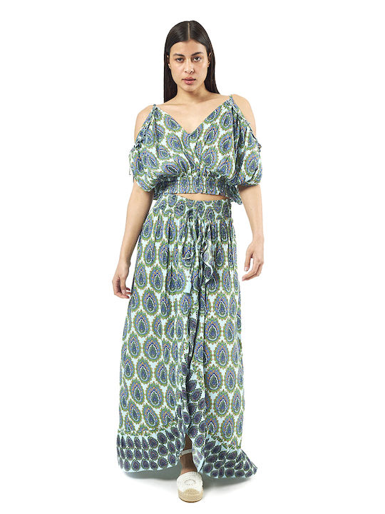 Verde Set with Skirt Green