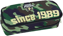 Back Me Up Camo Pencil Case Barrel with 2 Compartments Green