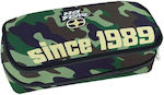 Back Me Up Fabric Pencil Case Camo with 2 Compartments Green