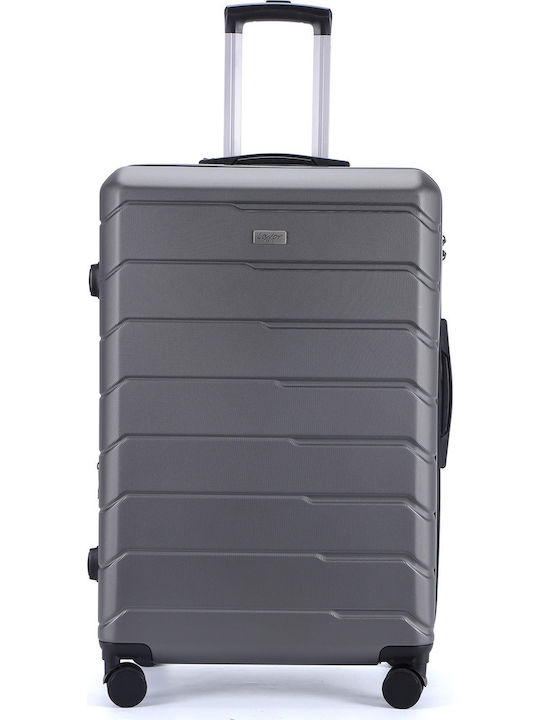 Lavor Medium Travel Suitcase Hard Gray with 4 Wheels Height 66cm 1-601