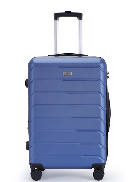 Lavor Medium Hard Blue Travel Suitcase with 4 W...