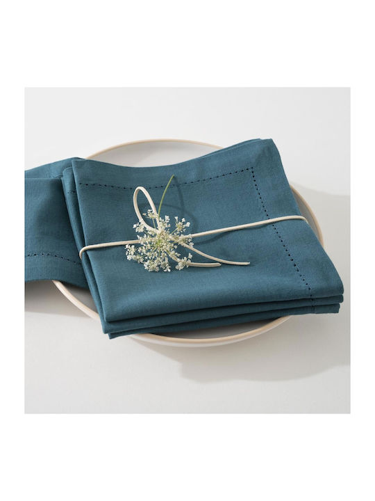 Spitishop A-S Chambray Cotton Napkin Set 4pcs Blue Canard 40x40cm