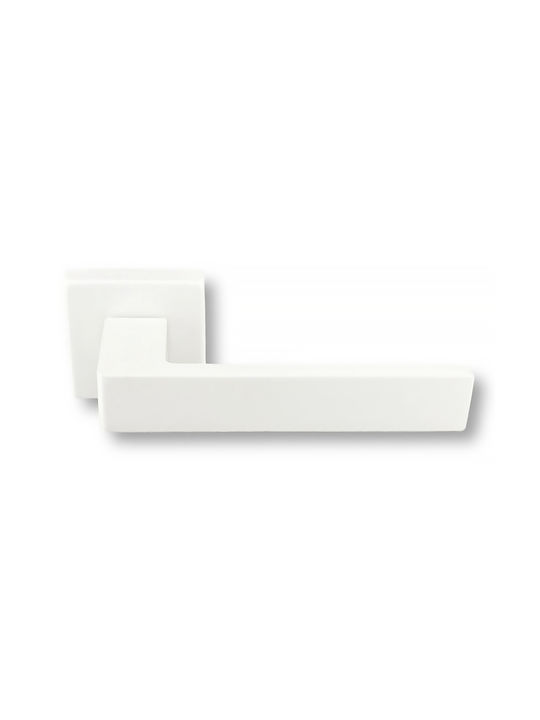 Arieni Italian Door Handle Rosette Left White