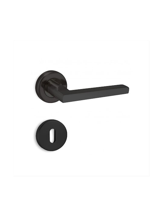 Lever Middle Door with Rosette 3013 with Rosette Black