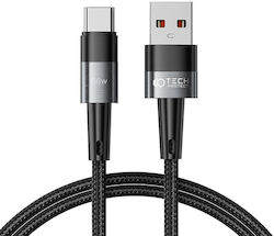 Tech-Protect Ultraboost Geflochten USB 2.0 Kabel USB-C männlich - USB-A 66W Gray 1m