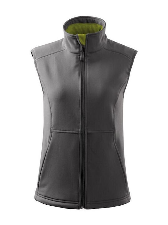 Women's for Hiking Short Sports Softshell Jacket Waterproof and Windproof for Winter Gray