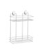 Metalife Montat pe perete Raft Baie Metal cu 2 Rafturi 24x11x30cm Argintie